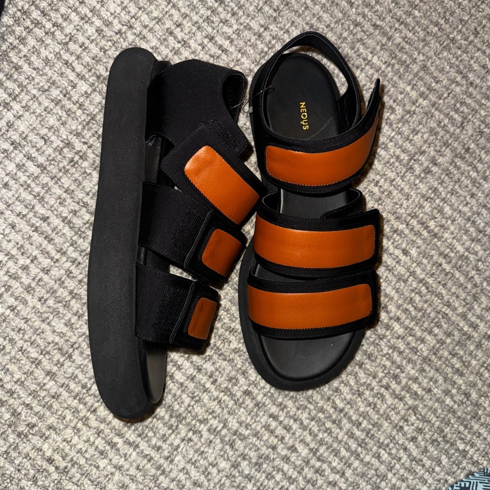 Neous | Womens Octans Leather & Neoprene Strappy Sandals **NEW!!** - Picture 8 of 14